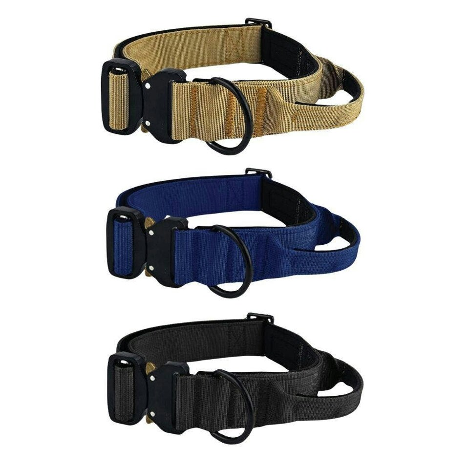 image 1 of HugglePets Tactical K9 Endurance Dog Collar Black | S