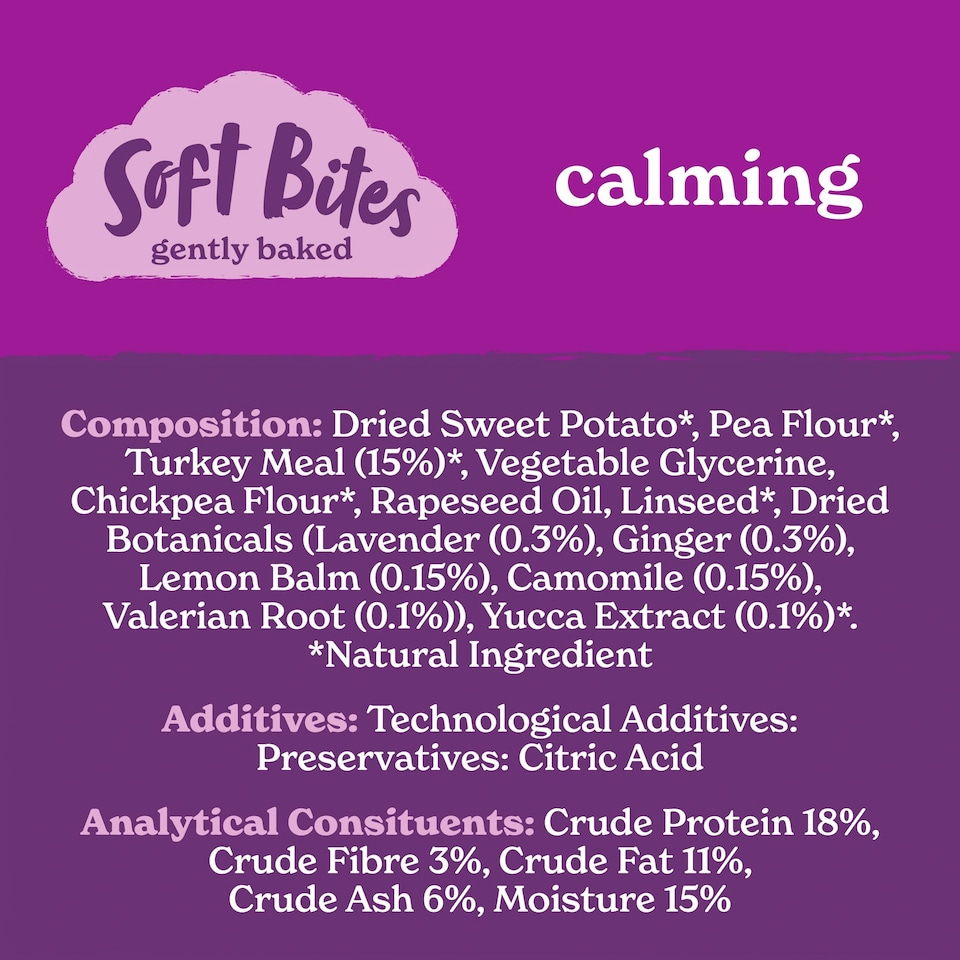 image 1 of Calming Dog Treats with Camomile & Lavender (8x90g)
