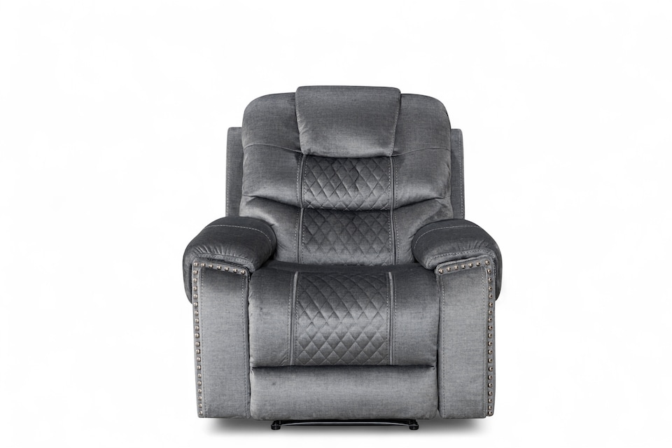 image 1 of Chenille Fabric Grey Electric Recliner Chair RAVENNA