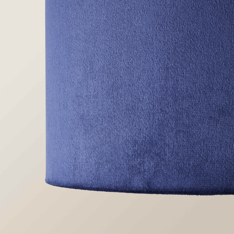 image 1 of ValueLights Reni Medium Navy Velvet Pendant Shade | Blue
