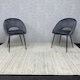 image 8 of Set of 2 Grey Velvet Dining Chair Modern Metal Legs for Living Room and Office Grey