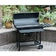 image 5 of Large Charcoal Oil Drum BBQ Grill Portable Barrel Barbecue With Lid Wheels Side Table