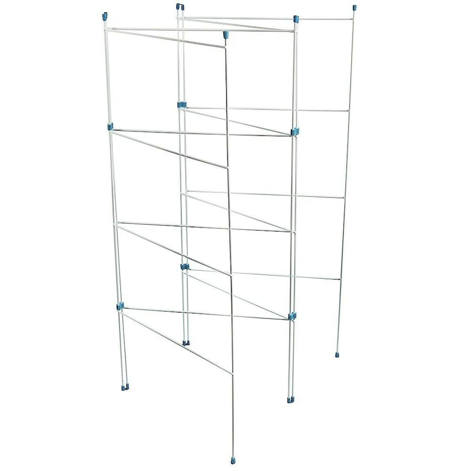 image 1 of Home Vida 4 Fold Airer Freestanding Metal Folding Clothes Drying Rack