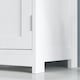 image 9 of kleankin Under Sink Bathroom Cabinet, Freestanding Under Sink Cabinet with 2 Doors and Adjustable Shelf for Basin without or with Pedestal, White | White | White