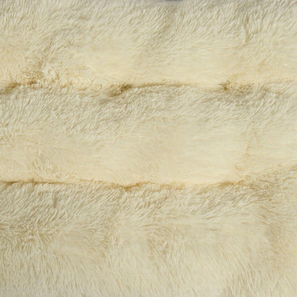 image 1 of OHS Soft Cosy Warm Fluffy Pet Dog Cat Large Cushioned Plump Plush Mat, 80x60cm Cream | L