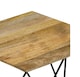 image 3 of Ravi Hexagnol Lamp Table with Iron base - Mango Wood/Iron - L41 x W36 x H48 cm - Mango Light Finish