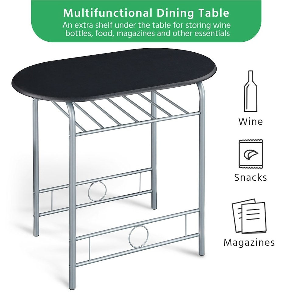 image 1 of Yaheetech Modern Round Dining Table Set