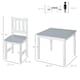 image 8 of HOMCOM Kids Table and 2 Chairs Set 3 Pieces Toddler Multi-usage Desk Indoor Grey Grey