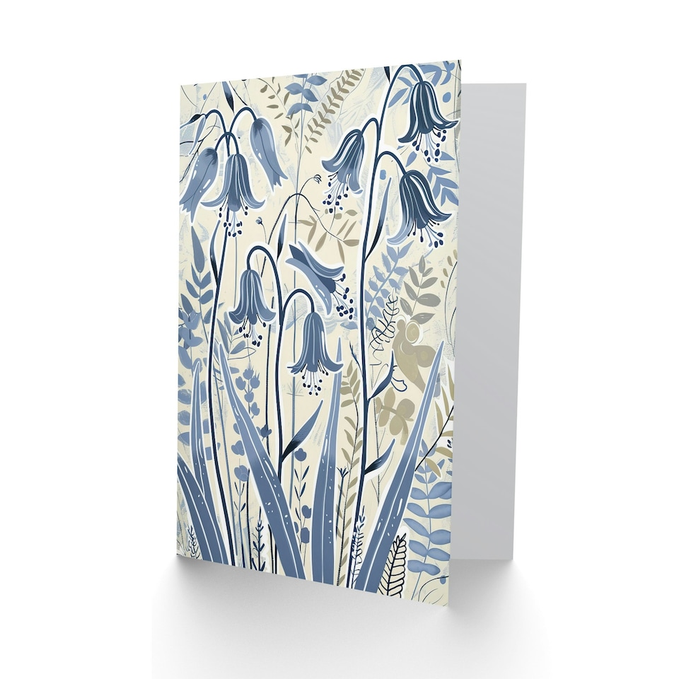 image 1 of Spring Bluebells Bright Flower Botanical Her Birthday Card