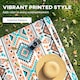 image 7 of Outsunny Picnic Blanket, 300x200CM Beach Blanket Outdoor Picnic Mat | Multi | Multi-coloured tribal geometric | 300 x 200 x 1 cm