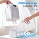 image 4 of HOMCOM 4-in-1 Mini Air Cooler with RGB 7 LED Light, Cooling Fan | White | Black | 17.8 x 16.9 x 28.1 cm