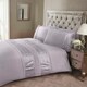 image 1 of Aurora Floral Polycotton Fabric Duvet Cover Set with Pillowcase Purple | Super King