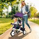 image 6 of HOMCOM 6 in 1 Kids Trike, Stroller with Parent Handle, Purple