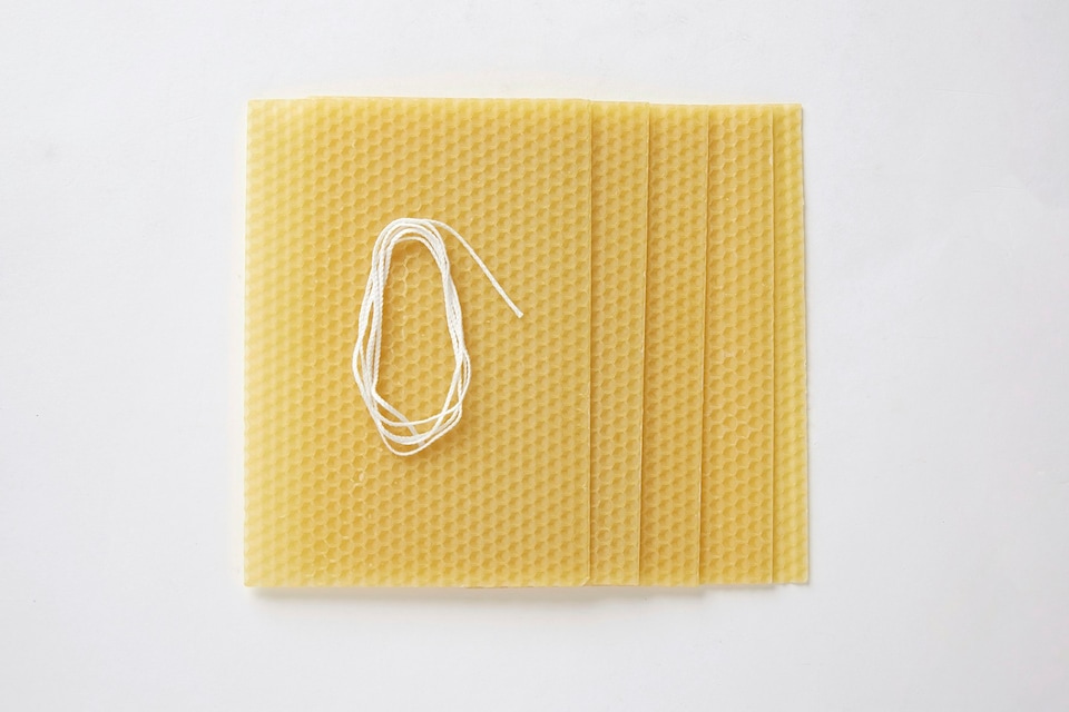 image 1 of House of Crafts Beeswax Candle, Yellow, Single Craft Kit