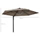 image 5 of Outsunny 2.5m Wall Mounted Parasol, Hand to Push Outdoor Patio Umbrella with 180 Degree Rotatable Canopy for Porch, Deck, Garden, 250 cm, Khaki