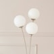 image 2 of ValueLights Velika Chrome 3 Arm Opaque Globe Floor Lamp Light with LED Bulbs