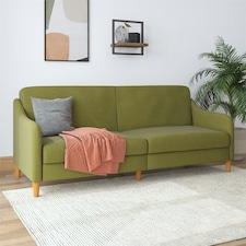 Jasper coil 3-seater Sofa Bed in green fabric | Green | GREEN | Not provided