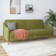 image 1 of Jasper coil 3-seater Sofa Bed in green fabric | Green | GREEN | Not provided