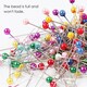 image 3 of Pack of 100 Assorted Colour Pearl Head Pins 4mm