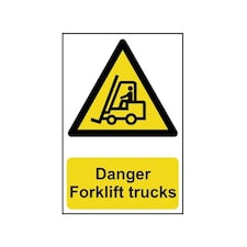 Scan Danger Forklift Trucks - Pvc Sign 200 X 300mm - Multi Colour - 200 x 300mm