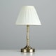 image 2 of ValueLights Pair Of Vintage Antique Brass Touch Table Lamps With Pleated Cream Shades