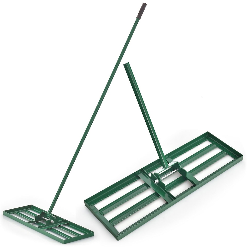image 1 of COSTWAY Lawn Leveling Rake 75 cm x 25 cm Heavy Duty Level Lawn Tool-Green