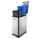 image 9 of Cooks Professional Slimline Dual Recycle Pedal Bin 50L - 2 Compartments & Soft Close Lid | Silver