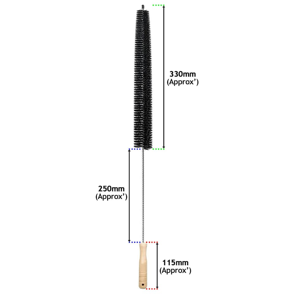 image 1 of SPARES2GO Long Reach Cleaning Brush Radiator Washing Machine Tumble Dryer Lint Dust Tool