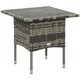 image 1 of Outsunny PE Rattan Outdoor Coffee Table, Modern Rattan Side Table, Mixed Grey