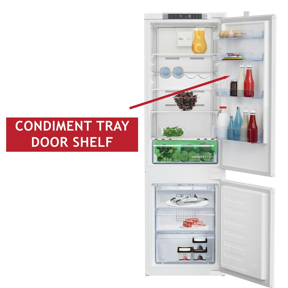 image 1 of Beko Fridge Door Shelf Condiment Tray RCSA RDSA CSA BCSA BDSA BLSA Refrigerator (4638020600) Clear