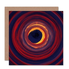 Abstract Design Dark Concentric Circles Art Card