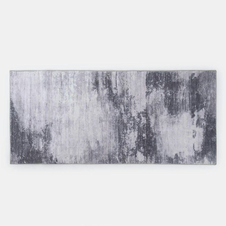 image 1 of OHS Stylish Modern Abstract Carpet Floor Rug Runner, 50x120cm - Grey
