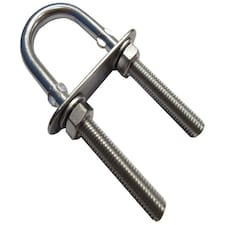 Stainless Steel U Bolt with Plate 60MM 4MM (Nuts Tube Pipe Shaped Heavy Duty)