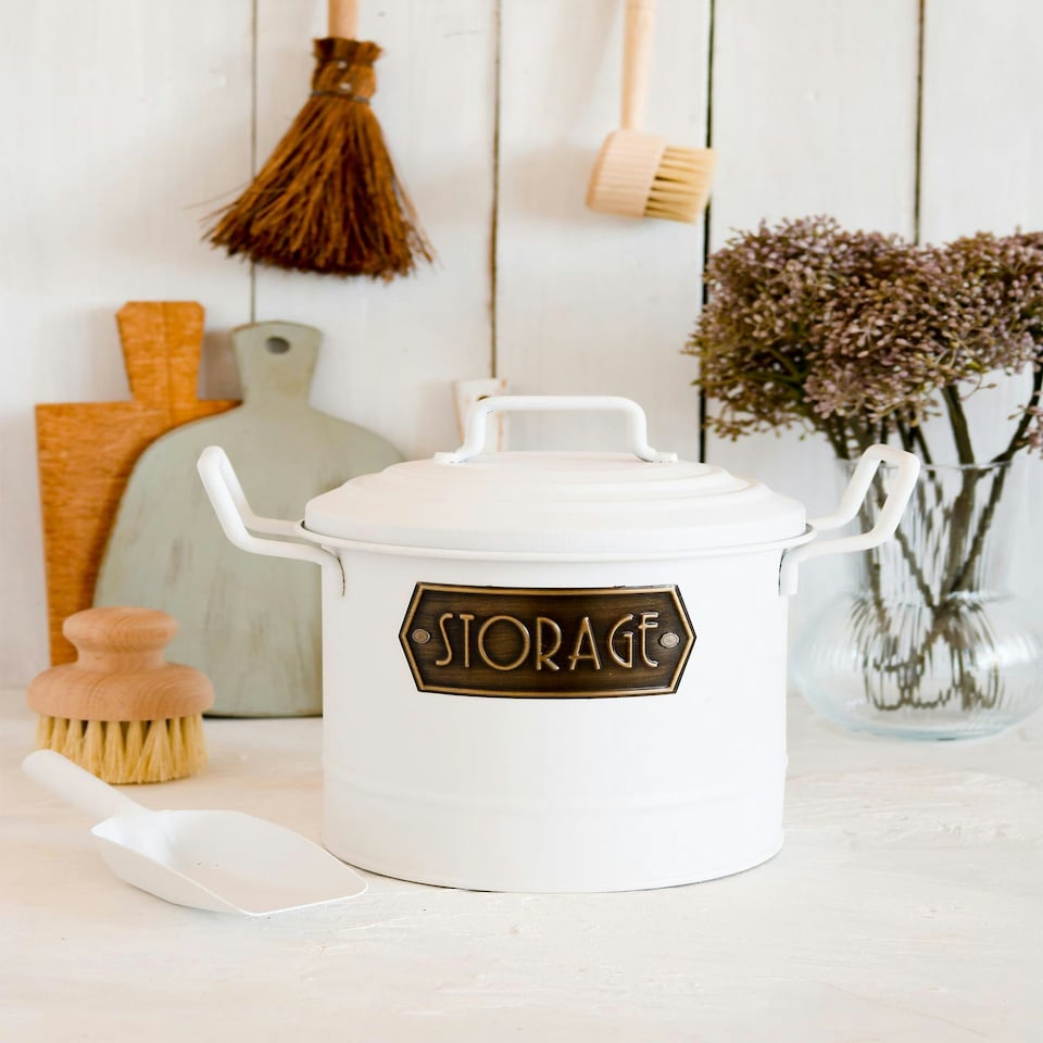 image 1 of White Kitchen Storage Bin