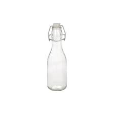 Argon Tableware Glass Bottle with Swing Top - 250ml | Clear | Clear | One Size