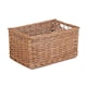 image 7 of Wicker Double Steamed Open Storage Basket Large | Brown | Brown