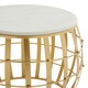 image 4 of Jolie Set Of Two Round Table With White Marble And Gold Frame Gold