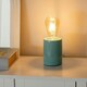 image 2 of ValueLights Small Green Glazed Ceramic Bedside Table Lamp