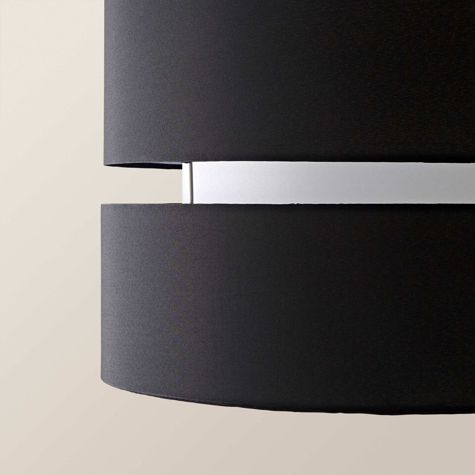 image 1 of ValueLights Sophia Large Black 2 Tier Ceiling Light Shade & Bulb | Black