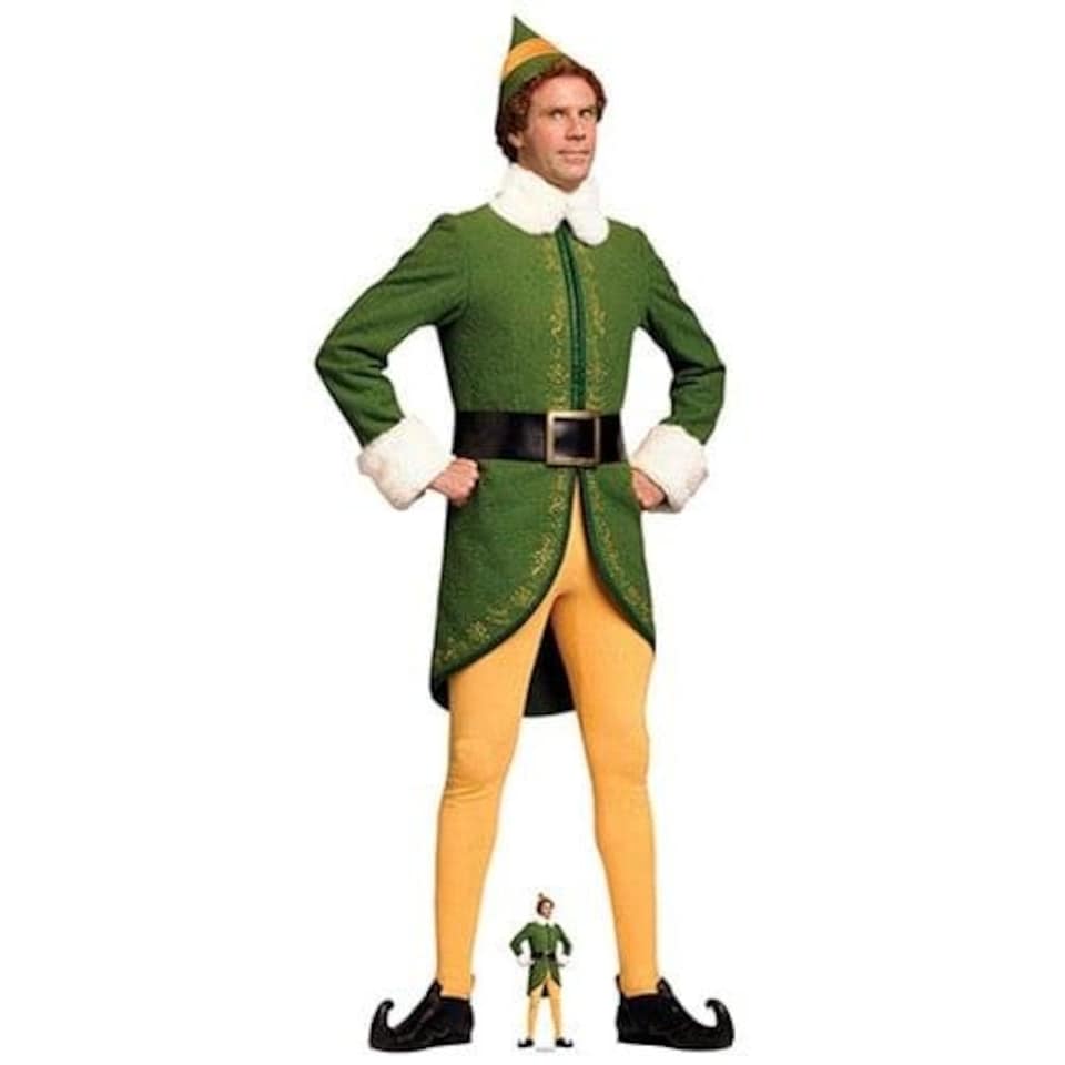 image 1 of Buddy the Elf Classic Christmas Hands On Hips Lifesize Cardboard Cutout 188cm