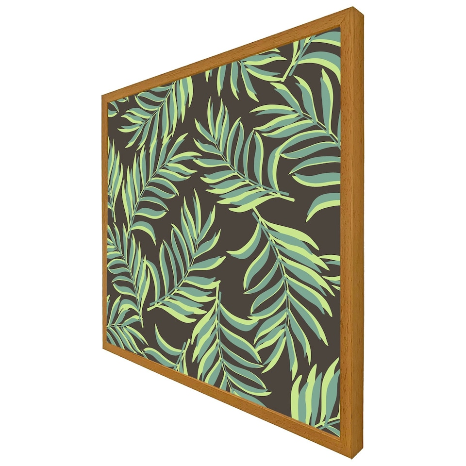 image 1 of Green palm leaves (Picutre Frame) Black | XS