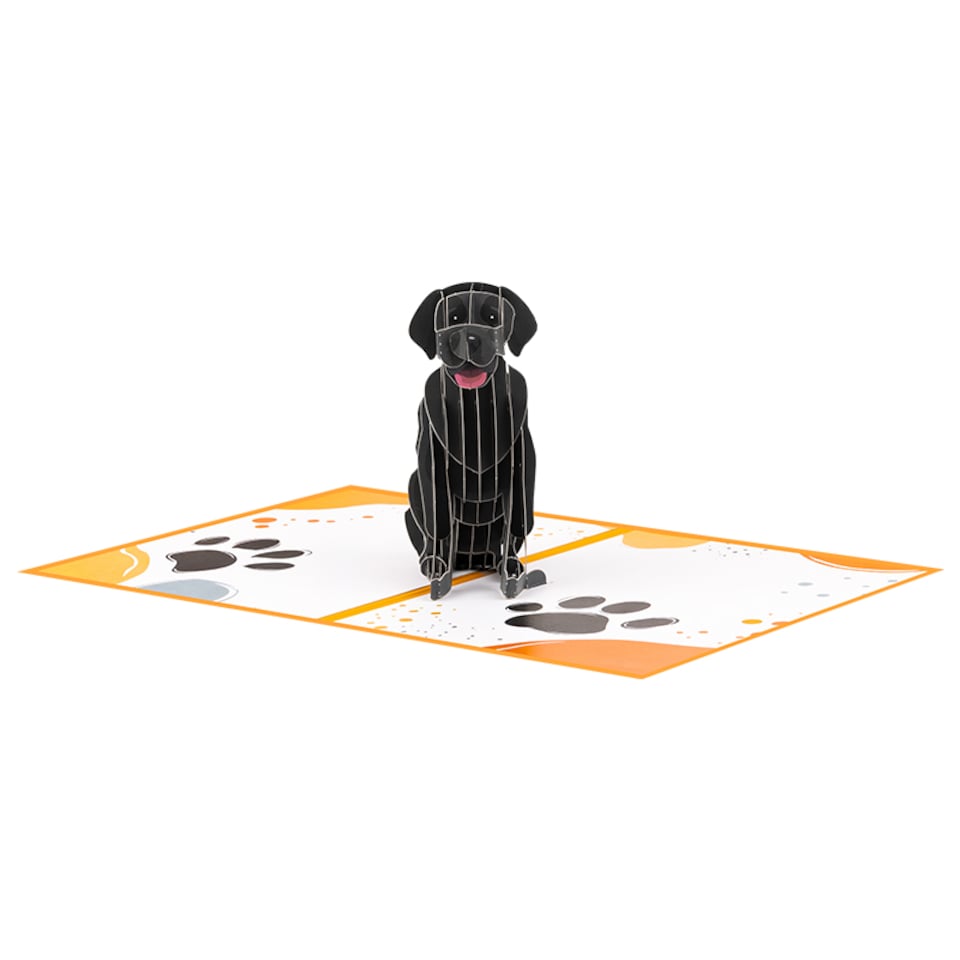 image 1 of Loyal & Loved Labrador 3D Dog Pop Up Greeting Card