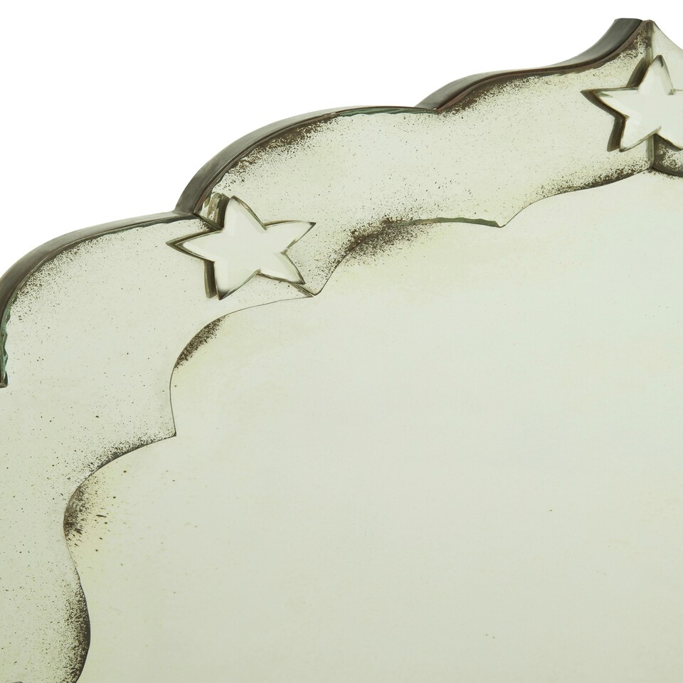 image 1 of Interiors by Premier Arched And Star Detail Wall Mirror Green