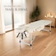 image 9 of Massage Table - 2-zone bed, aluminium frame, with carry bag, head- and armrests | Cream | beige | 1