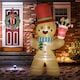 image 1 of HOMCOM 7.5ft Christmas Inflatable Gingerbread Man with Candy Cane and LED Lights, Blow-Up Outdoor LED Garden Display for Lawn, Party