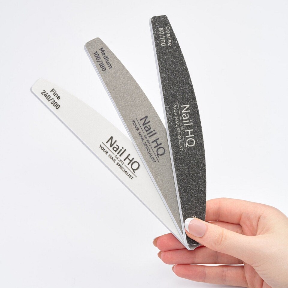 image 1 of Nail HQ Ultimate Nail Shape & Finish Set | Black | 3 Pack
