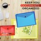 image 4 of Pack of 20 A4 Assorted Colour Plastic Document Wallets Stud Button Closure Folders