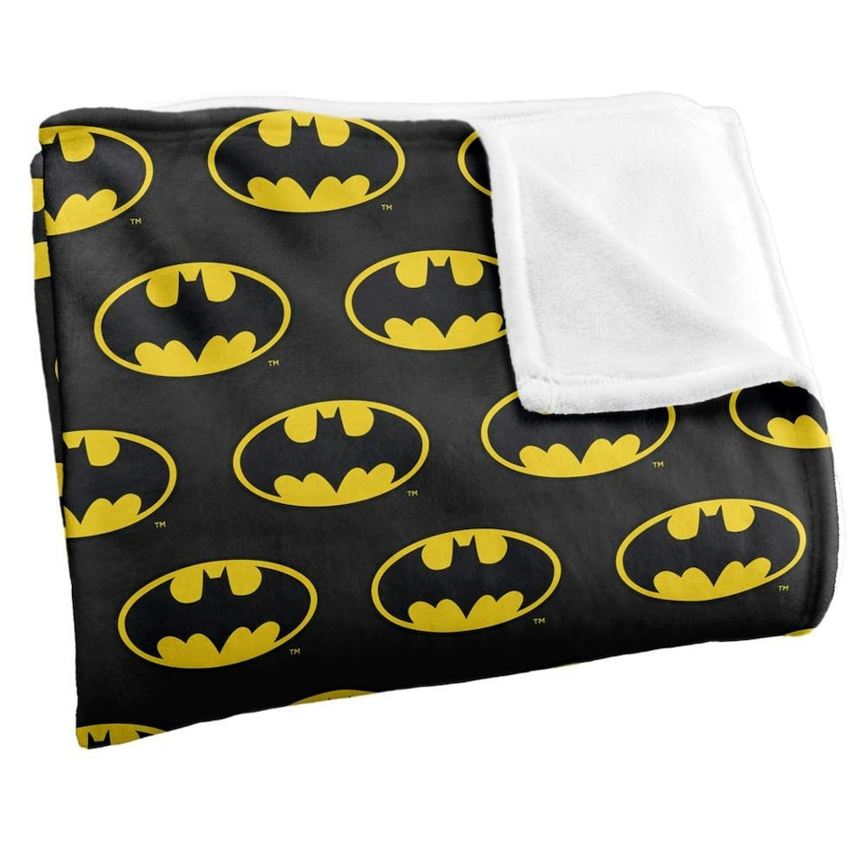 image 1 of Batman All Over Logo Blanket - Multicoloured - One Size