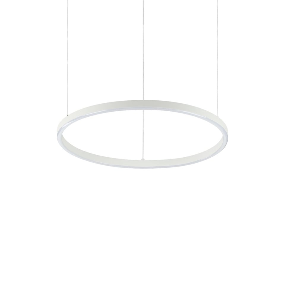 ORACLE Slim 50cm DALI Dimmable 3000K Round Integrated LED Pendant Ceiling Light White