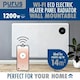 image 3 of Purus 1200W Smart Wifi Eco Heater Electric Panel Radiator Wall Mounted White